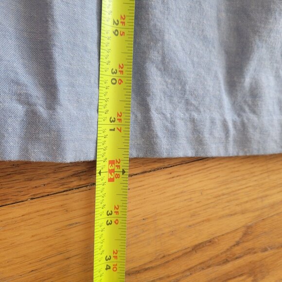 Vintage Plaza South Blue Button-Up Dress Embroidered Collar Pintuck Sz12 India - Picture 9 of 11